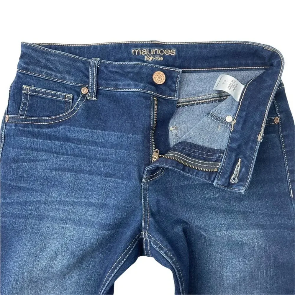 Maurices high rise skinny blue jegging jeans women's small (4-6) short - Picture 4 of 9